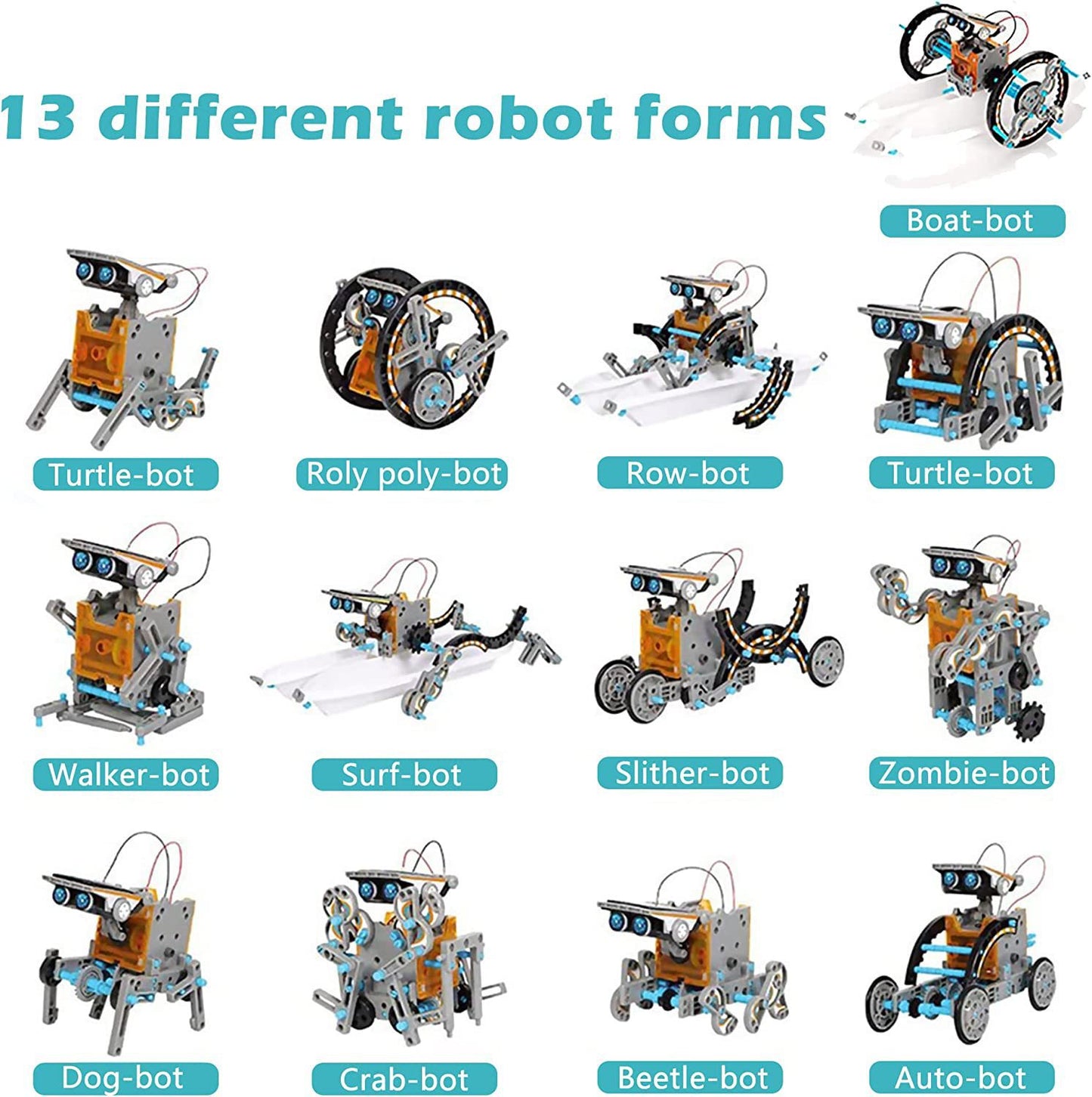 13-in-1 ソーラーロボット組み立てキット – DIY 知育玩具 STEM 学習