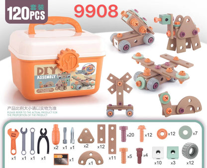 Boys educational screw-tightening toys simulation electric drill DIY screw assembly and disassembly children's repair tool box toys